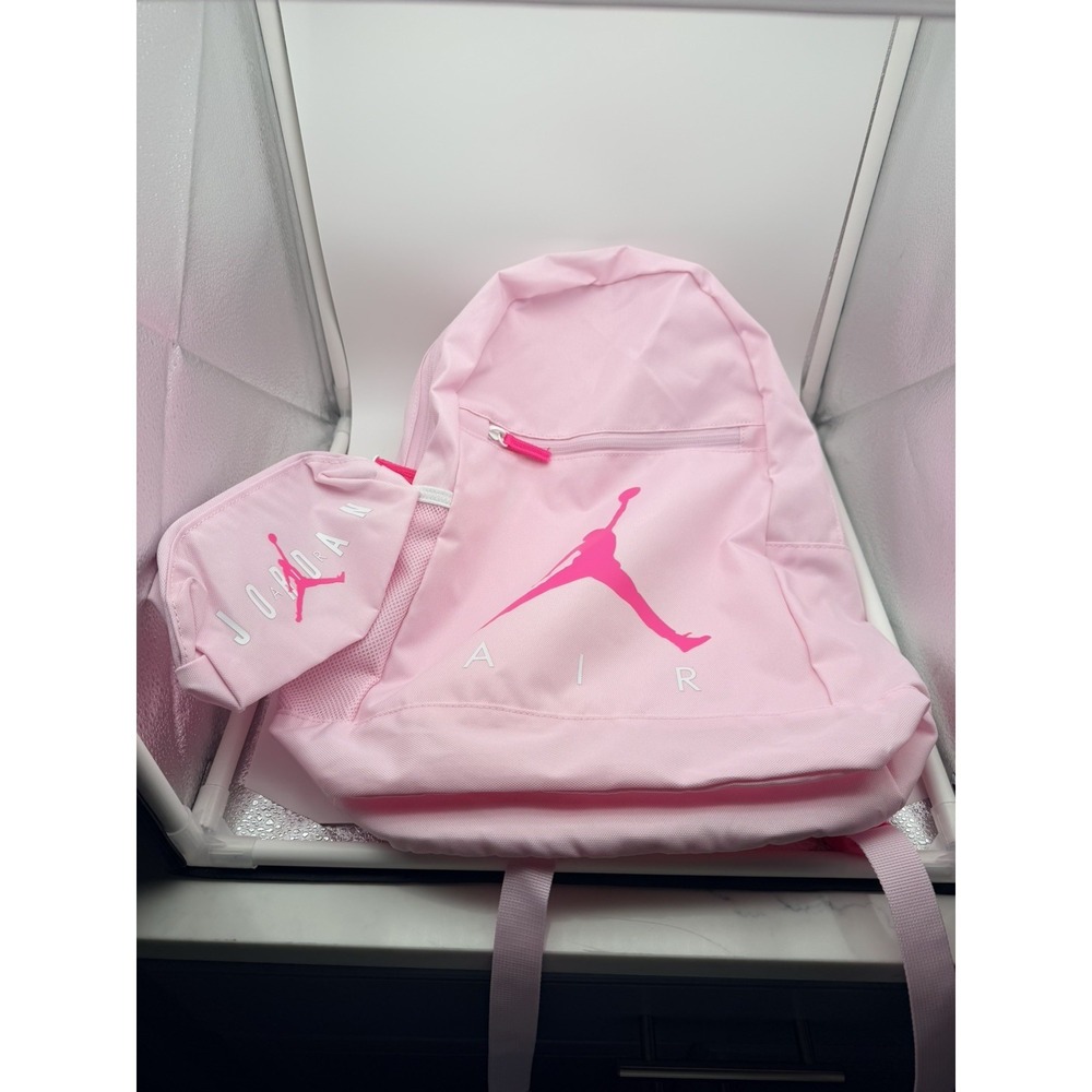 Nike Air Jordan Kids Backpack School Bag Pencil Case Pink 9A0503-I0A Large